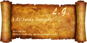 Lábodi Gergő névjegykártya